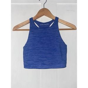 Outdoor Voices Tech Sweat Move Free Crop Top Size XS in Blue Heather Racerback